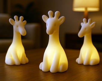 Giraffe Tea Light Holder - 3D Print STL Animal Lamp