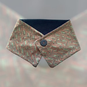 Flanell-Neckwarmer: mit Polarfleece gefütterter Kragen-Schal