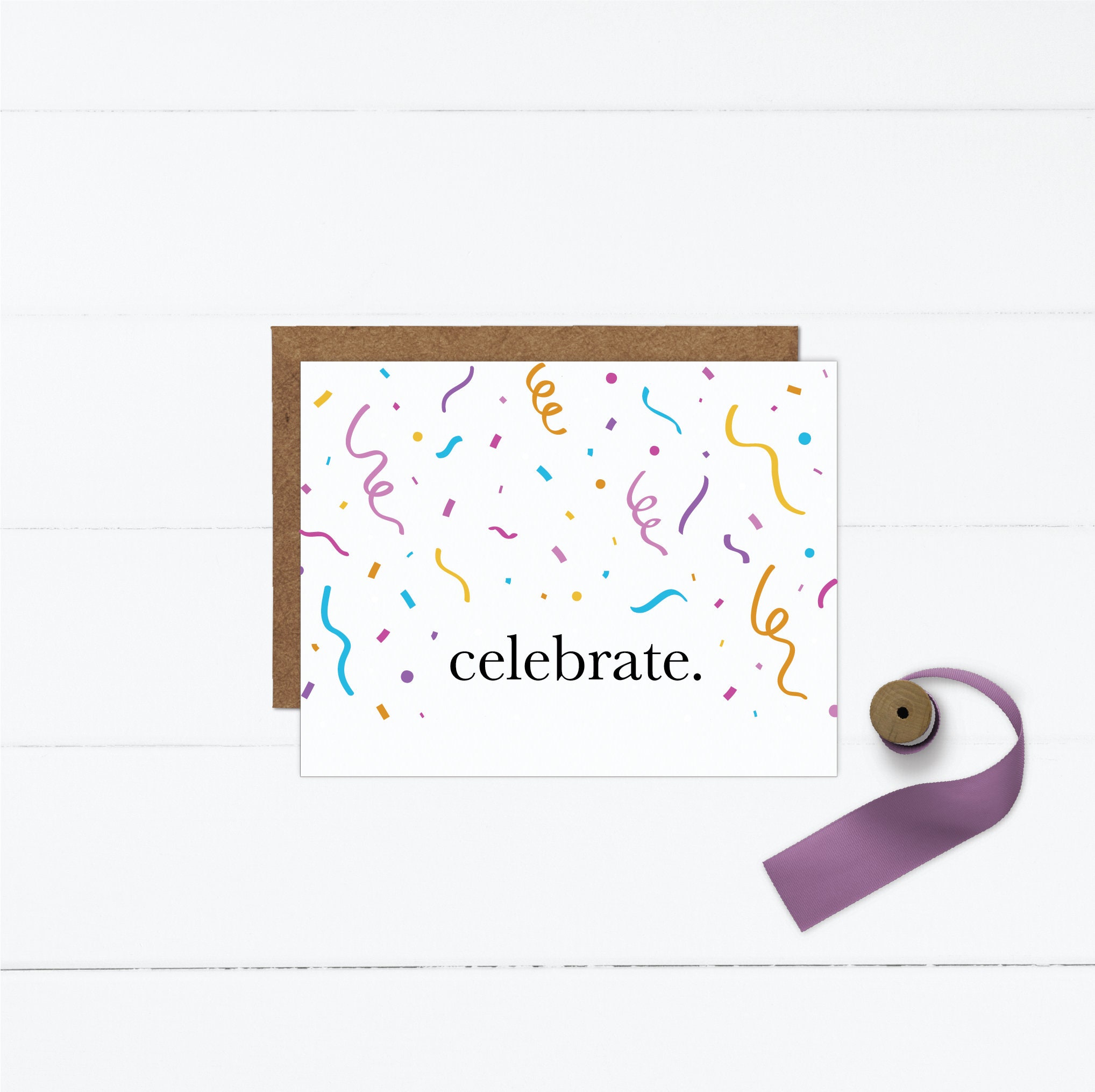 Celebrate Confetti Birthday Greeting Card Happy Birthday Confetti Card