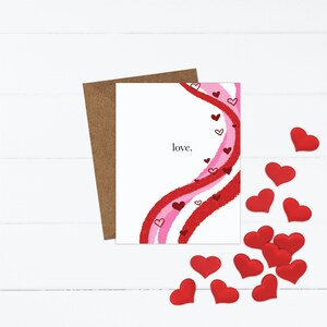 Love Valentine&#39;s Day Greeting Card | Valentine for Her | Anniversary Card | Card for Girlfriend | Valentine&#39;s Day Card with Hearts