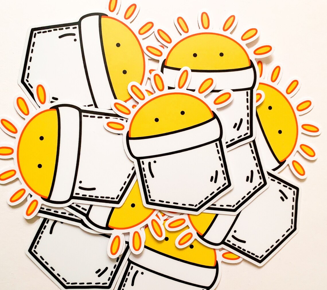 Pocketful of Sunshine Matte Weatherproof Sticker Vinyl Laptop Decal Sun