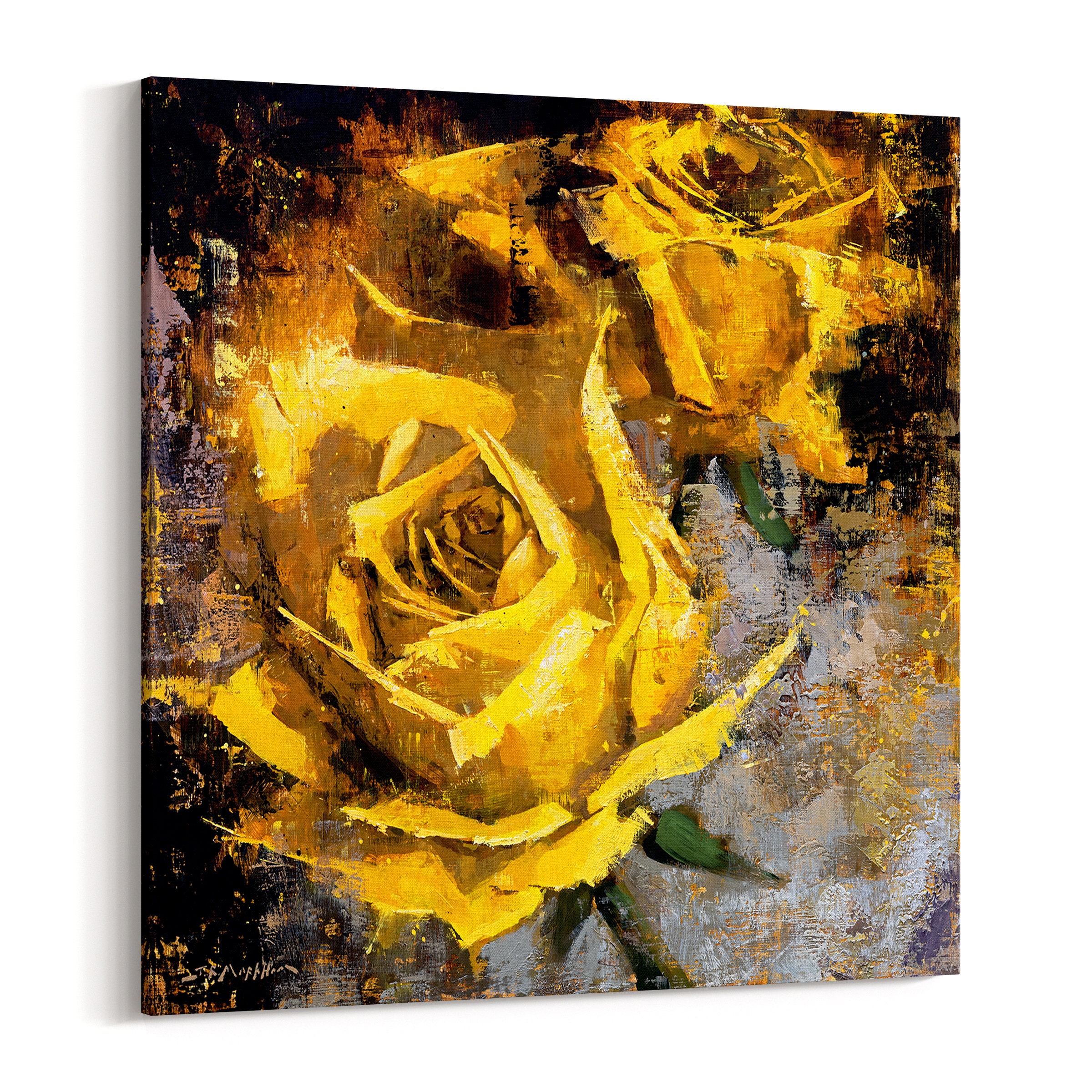 Flower Painting Yellow Roses Flower Print From Original Oil - Etsy