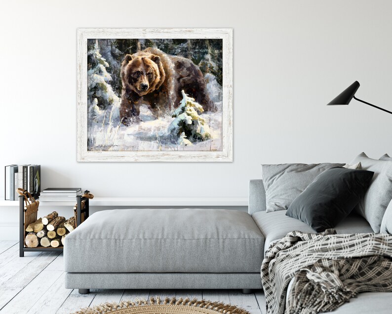 Bear Painting Grizzly Bear Print From Original Oil Painting - Etsy
