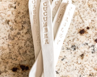 Garden Markers, Clay, Vegetable Markers