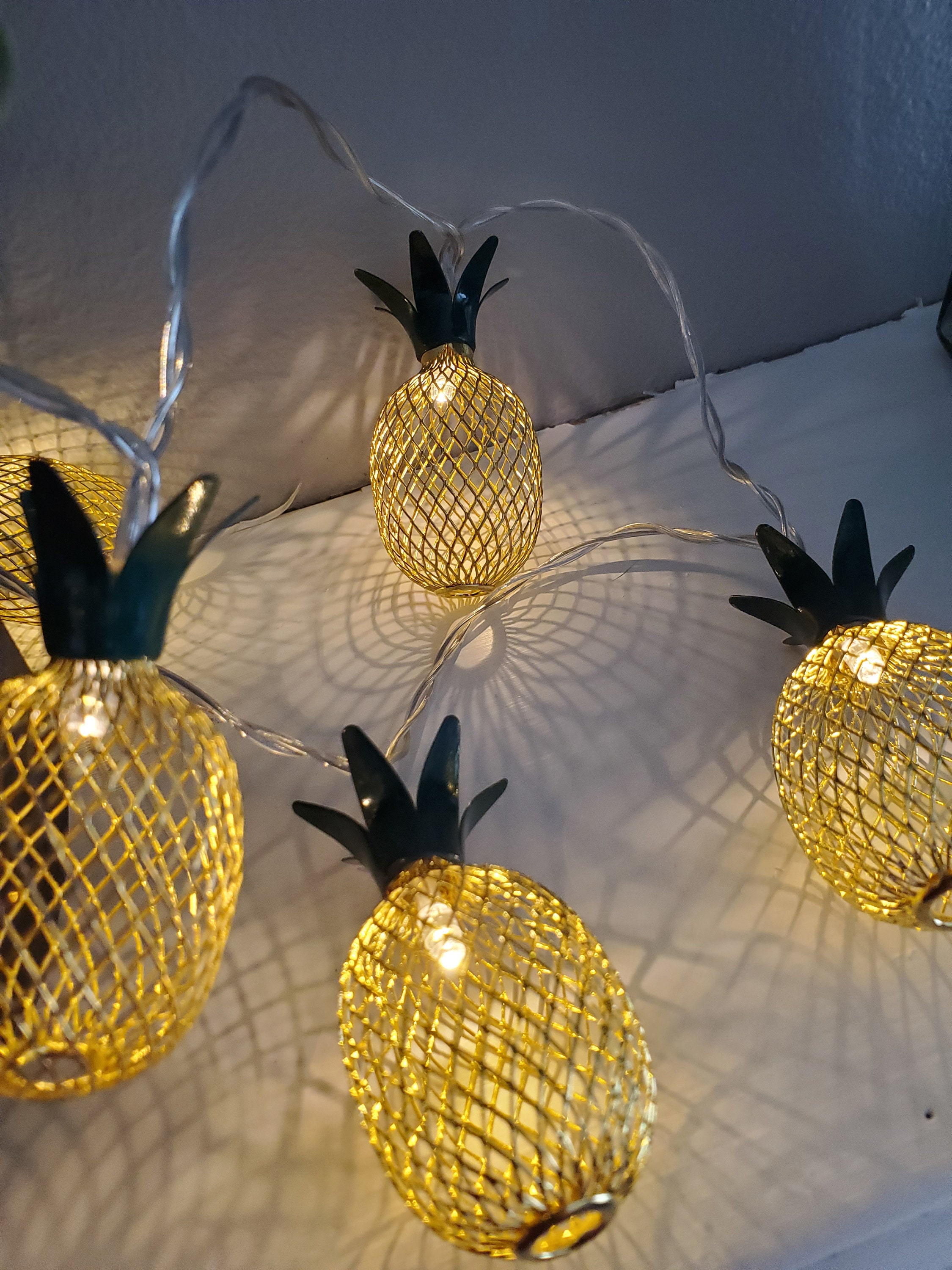 Pineapple String Lights Indoor/Outdoor Lights Battery Etsy