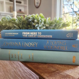 Blue Book Stack Decor – Customize Your Set | Aesthetic Books for Shelf Styling | Coffee Table Decor | Office Decor | Real Hardcover Books