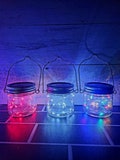 Solar Mason Jar Lid Lights – 6 Pack | Regular or Wide Mouth | Fairy Light Lids for DIY Lanterns | Outdoor Garden Decor | Lids Only OR w/Jars