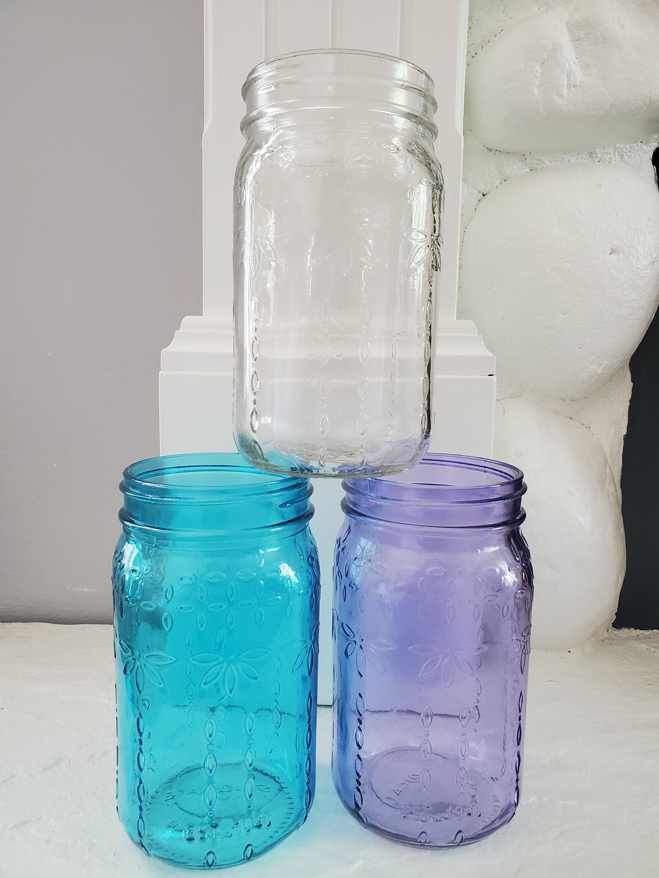 Colored Mason Jars Glass Mason Jars Assorted Colors Mason Etsy