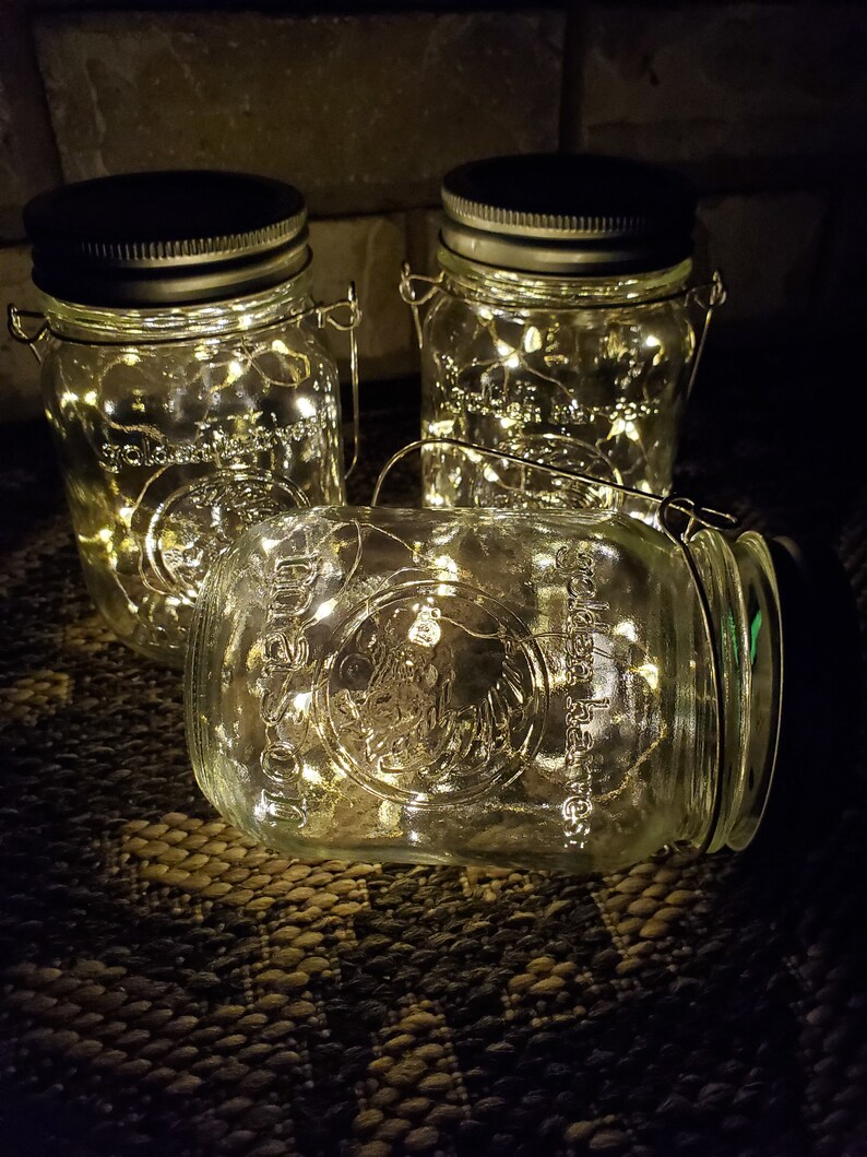 Set of 6 Canning Jar Solar Lids Mason Jar Solar Lights Etsy