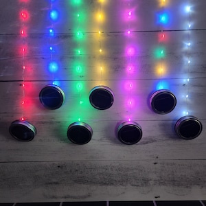 Solar Mason Jar Lid Lights – 6 Pack | Regular or Wide Mouth | Fairy Light Lids for DIY Lanterns | Outdoor Garden Decor | Lids Only OR w/Jars