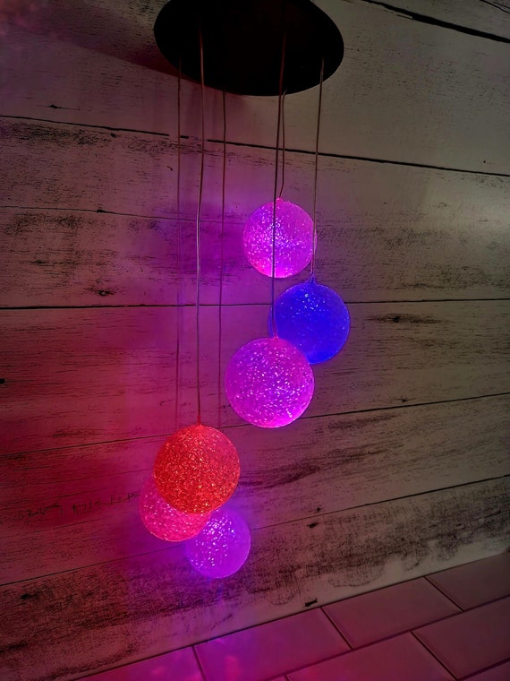 Crystal Ball Solar Wind Chime, Garden Decor, Porch Decor, Patio Decor, Solar Lights Outdoor, Yard Light, Yard Decor, Rice Balls