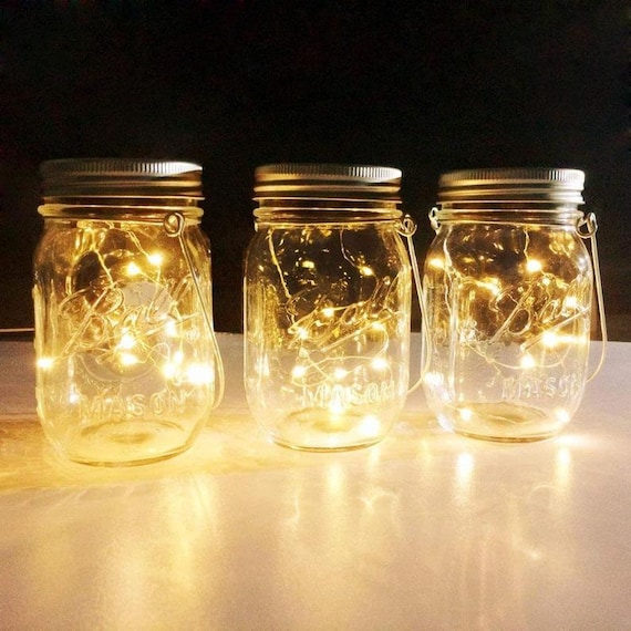 1/2M Solar LED Glass Mason Jar Lights Garden Outdoor Table Rope Decoration UK 1/2M Solar LED Glass Mason Jar Lights Garden Outdoor Table Rope Decoration UK