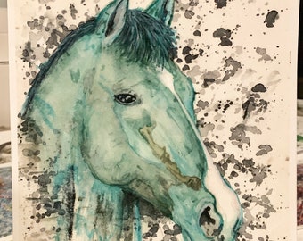 Signed “Horse” Art print | 8.5”x11” Original Art Print | Horse Art | watercolor painting