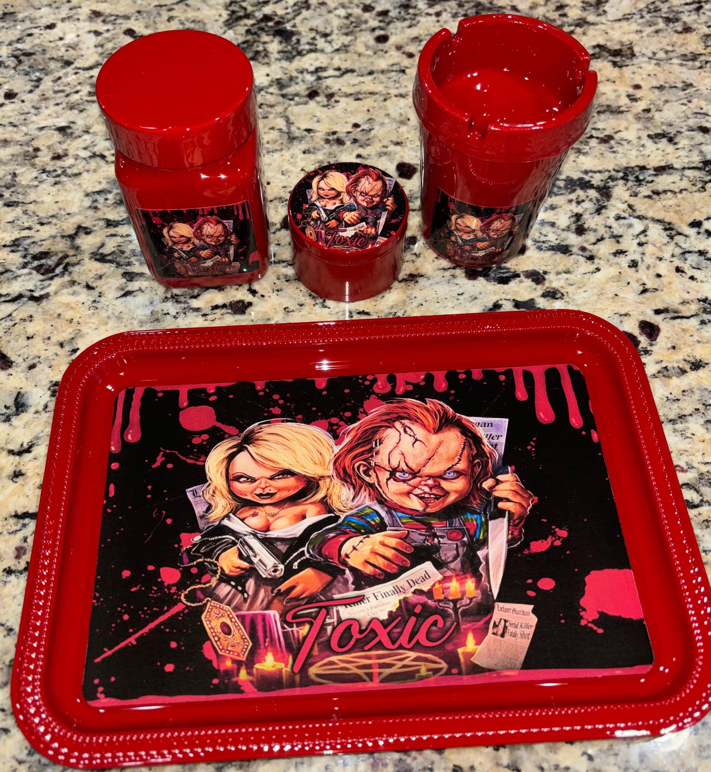 Custom Chucky and Tiffany Toxic Couple, Bride of Chucky Smoke