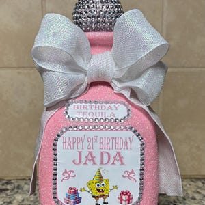 Glam Bling Black Patron Bottle (empty)