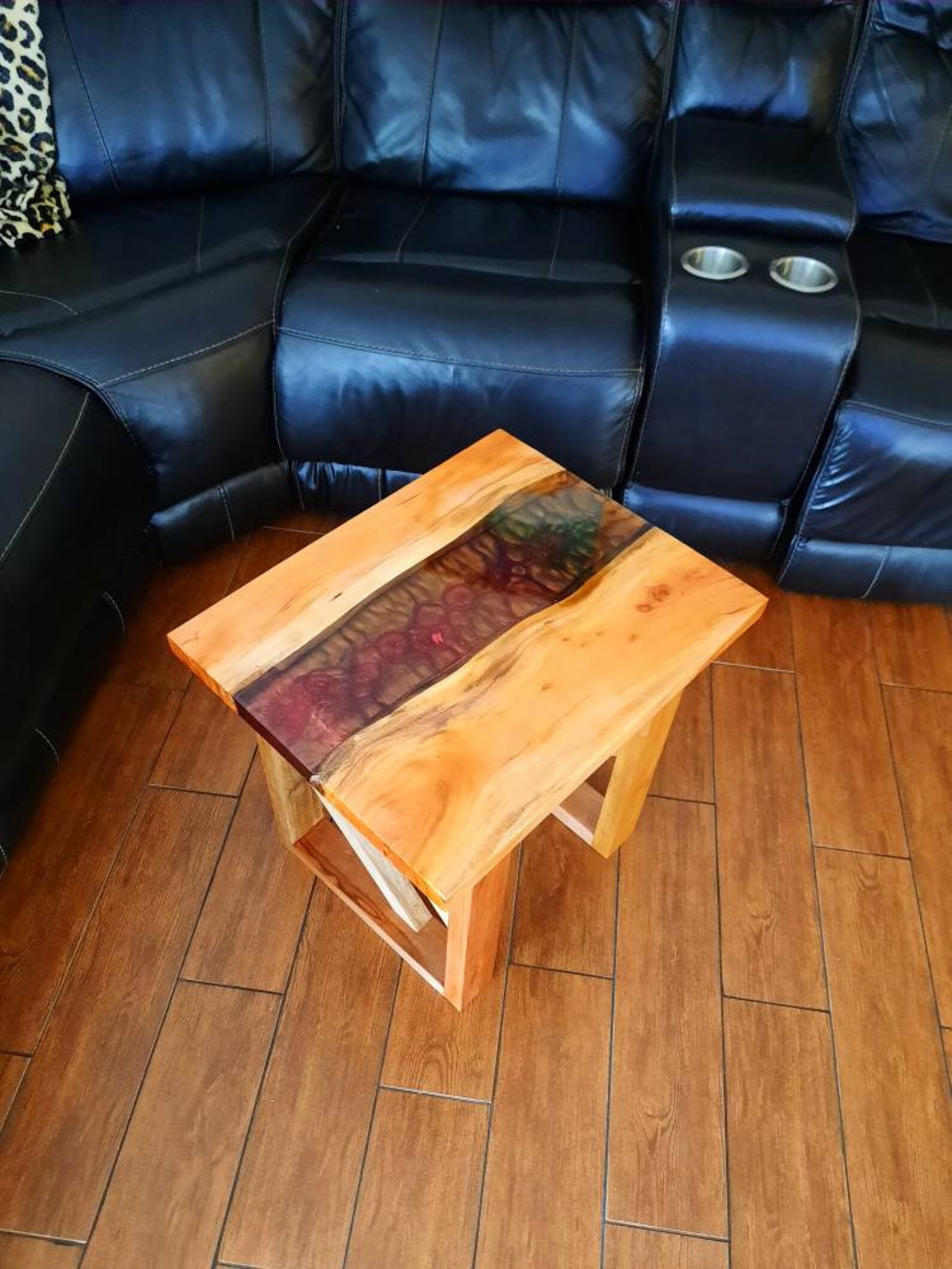Epoxy Coffee Table Live Edge Wood Etsy