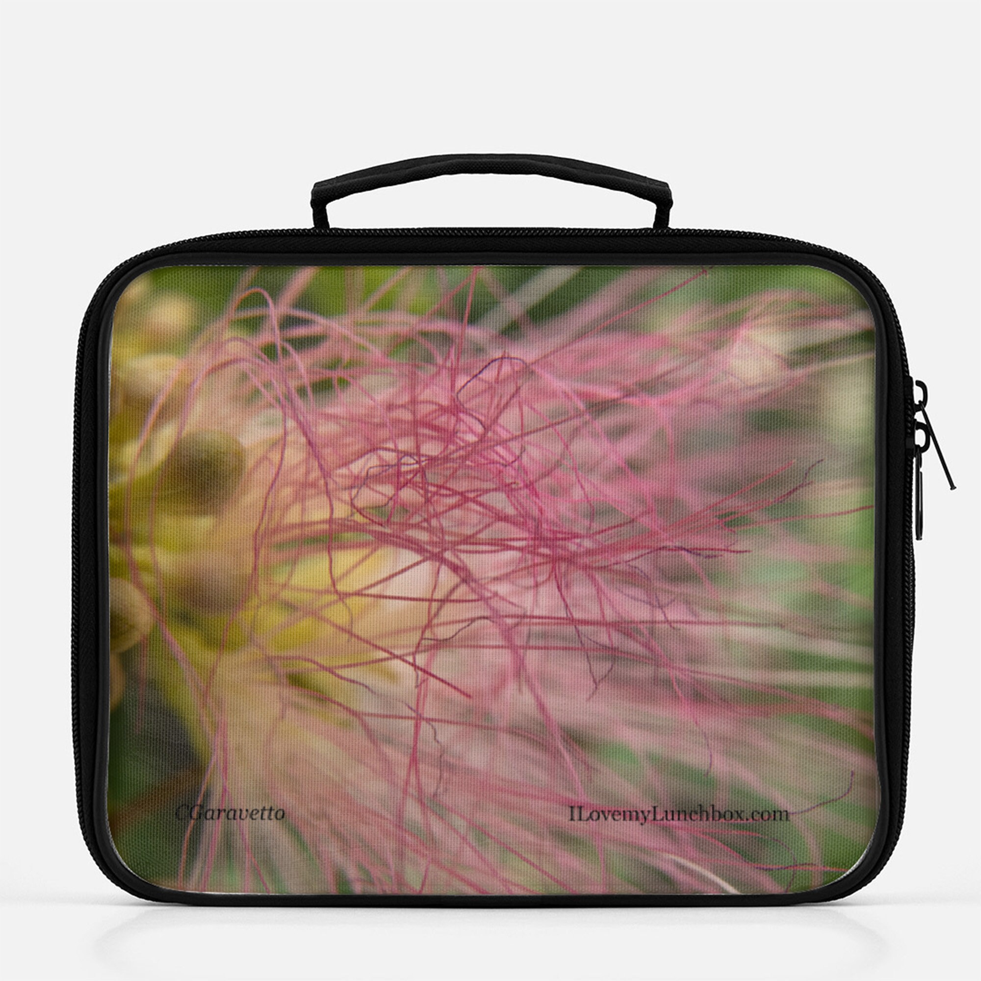 Pink Flowers photo on a Lunch Box Tote Bag