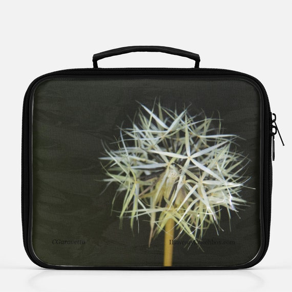 Dandelion Skeleton Flower, photo on a Lunch Box Tote Bag