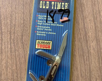 Vintage Schrade Old Timer Junior Sealed Pocket Knife 3 Blade