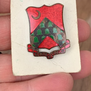 Vintage WWII 1940&#39;s Collar Regiment Pin Enamel