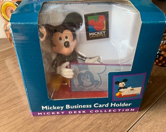 Unused Vintage Mickey Mouse Business Card Holder New Old Stock Mickey Desk Collection