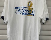VINTAGE Dallas Mavericks The finals Ringer T-shirt In Excellent Condition Size Anvil Tag Size Large