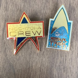 2 Vintage Star Trek Pins For Your Jacket