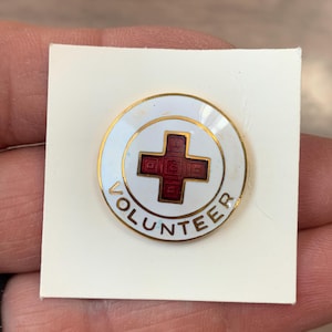 Vintage Red Cross Pin - Etsy