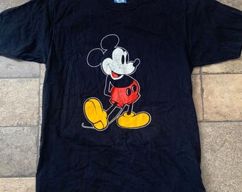 Vintage Mickey Mouse T-Shirt Distrseed Late 1980's -Early 90's Medium ( Small)