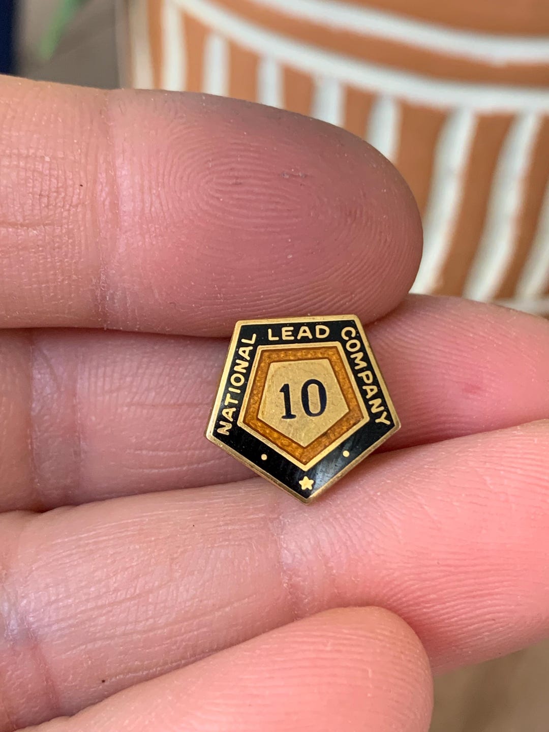 Vintage National Lead Co. 10 Year Service Award Pin 1/10 Gold Filled - Etsy