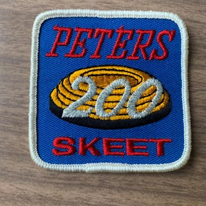Vintage Patch Peters 200 Skeet GUN RIFLE Tactical Firearm Shotgun Shot