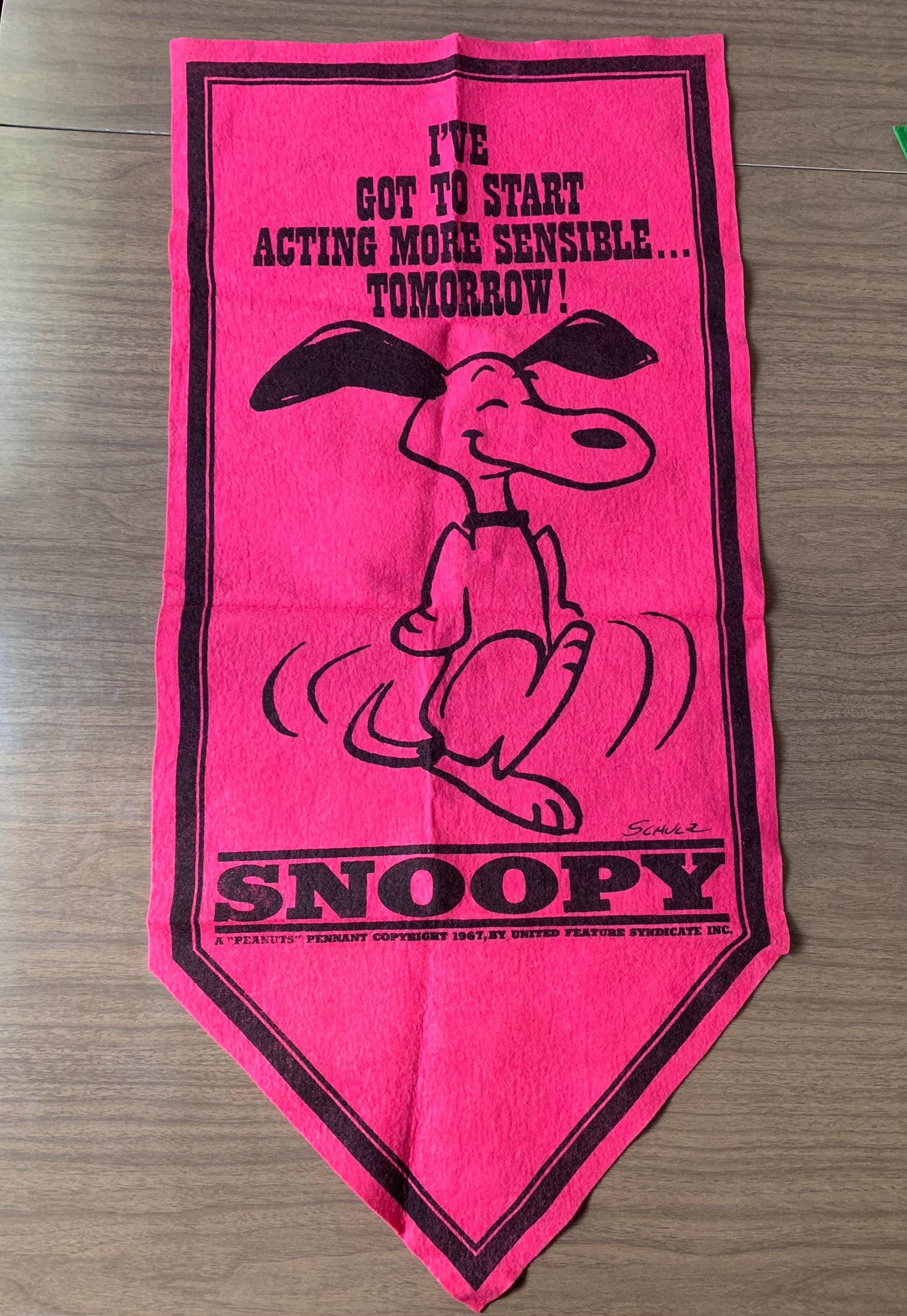 Vintage Peanuts Felt Banner - Etsy