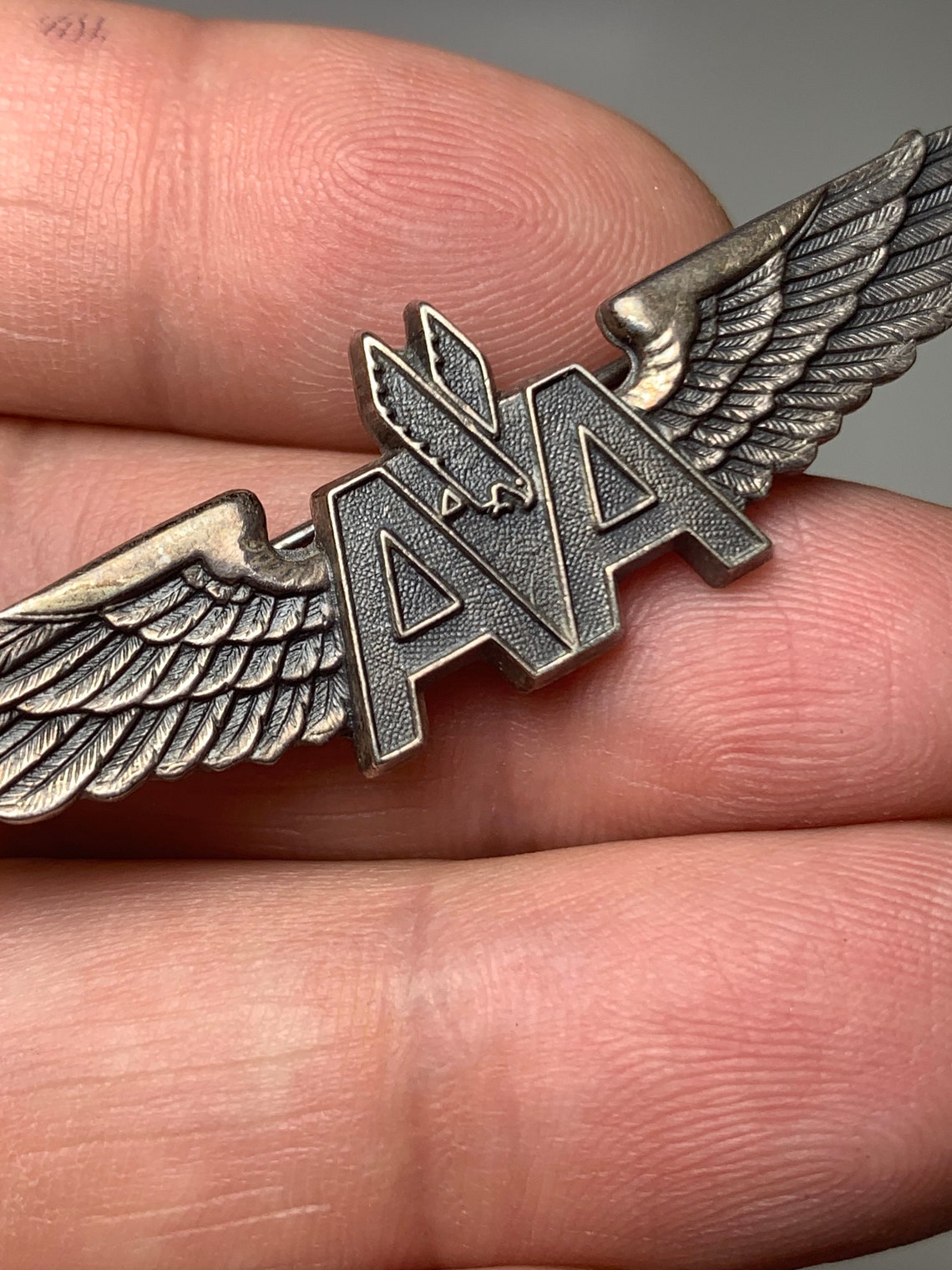 Vintage American Airlines Flightwings AA Pilots Wings Silver Etsy