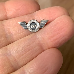Vintage Braniff International Airline Pilot Or Stewardess Lapel Sterling Pin Rare