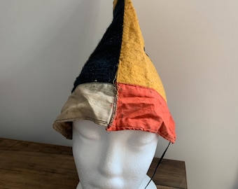 Antique 1930's Halloween Hat Felt Costume Witches Cap Great Display Piece
