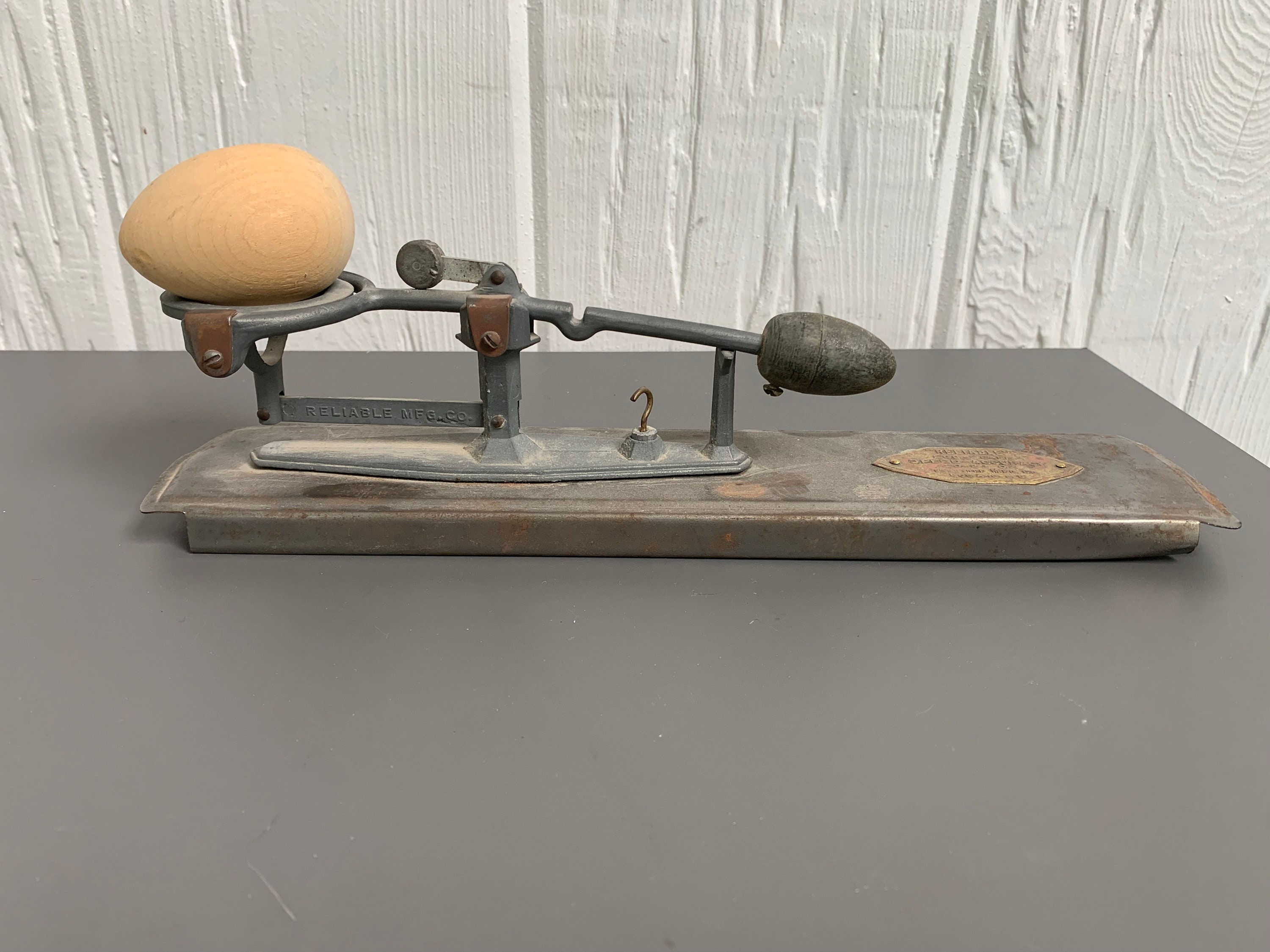 Vintage Style Jiffy Way Metal Poultry Egg Weighing Scale Rustic Farmhouse  Decor
