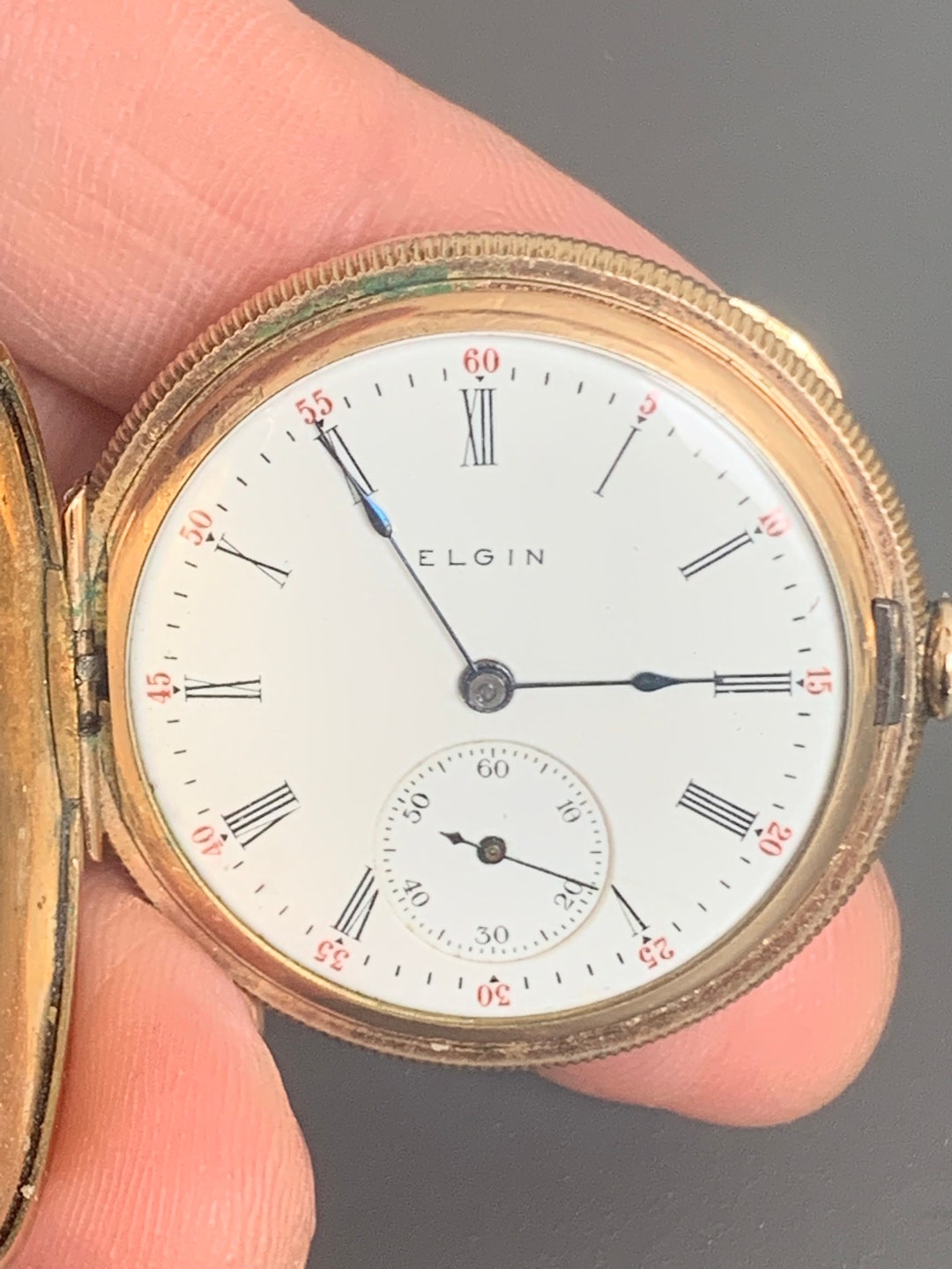 Antique Elgin Women's Pocket Watch 10K Gold Filled Runs Etsy