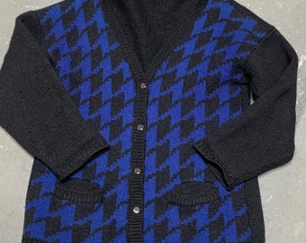 Vintage 1990s Gap Green Knitted Cardigan Sweater / Vintage