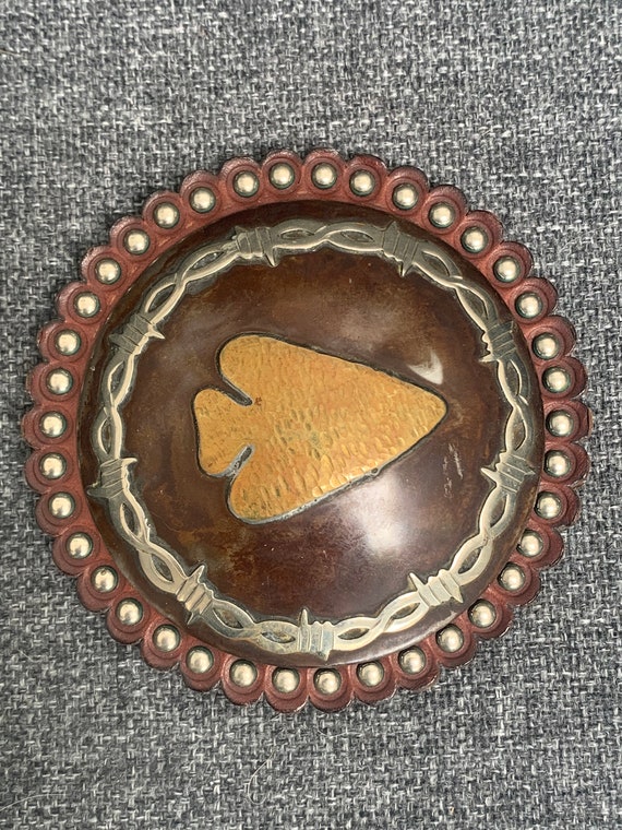 hand hammered brass belt Gem