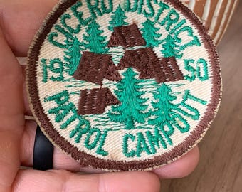 Vintage 1950's Cicero District Patrol Campout Boy Scout Uniform Patch