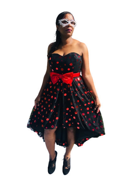Bubble Hem Strapless Sweetheart High-low Metallic Cocktail Dress - Etsy