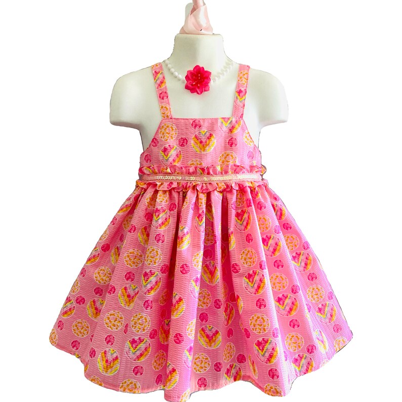 Cotton Stuff Dress For Baby Girl In Beautiful Print Pink Color main image 0