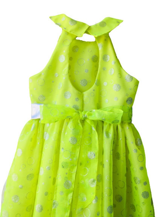 neon green polka dot dress Green Dress with Polka Dots – LaliSimone