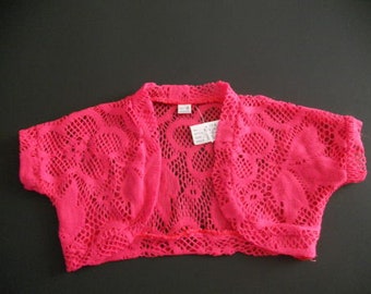 Girls Knitted Bolero Cardigan - Pink