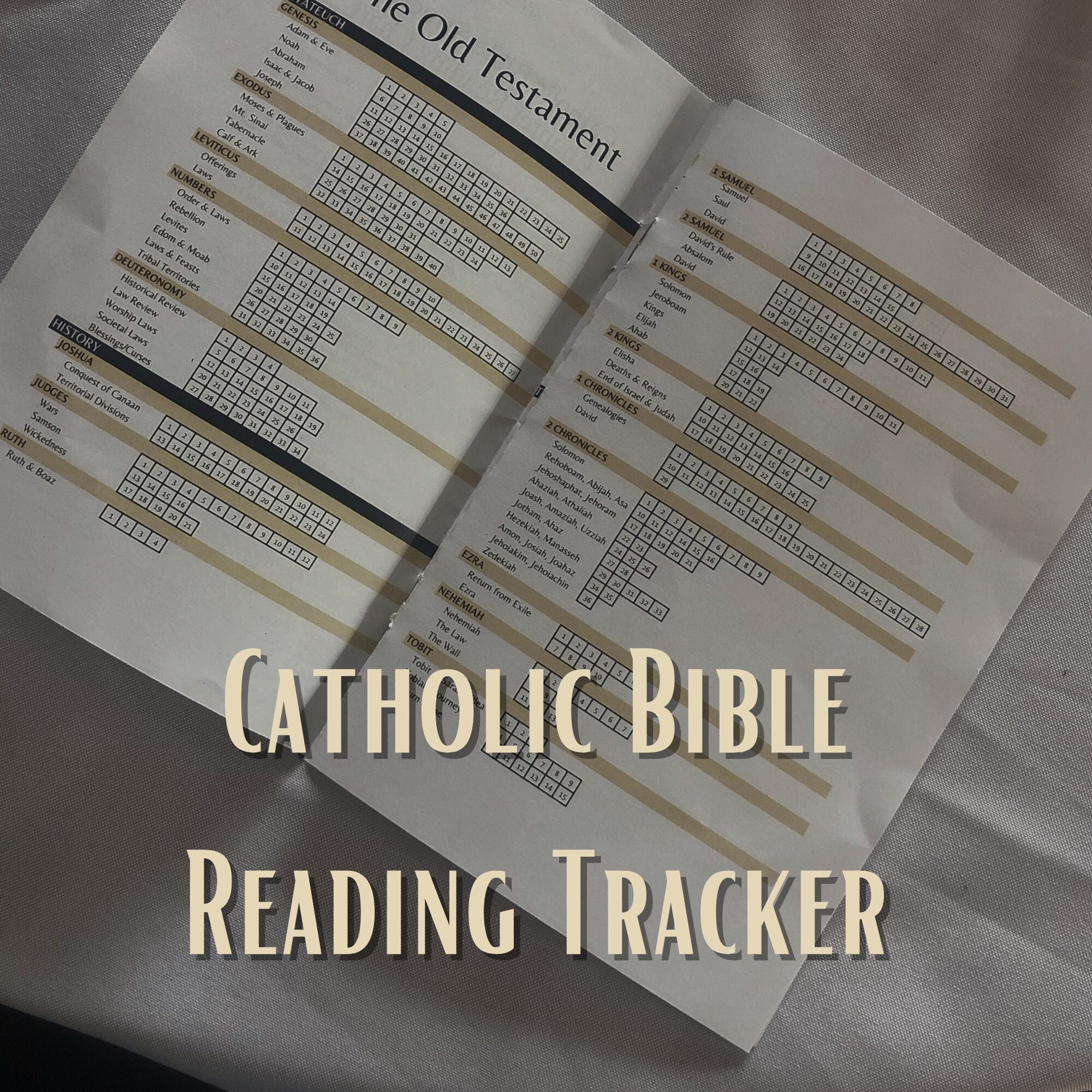 Catholic Bible Reading Chart Tracker - Etsy
