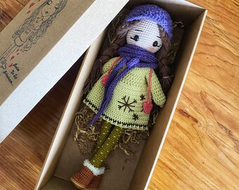 Handmade Gift for kids, Crochet Doll for Sale, Doll for girls, gift for her, Doll with clothes, for daughter, Knit Doll, doll with dress
