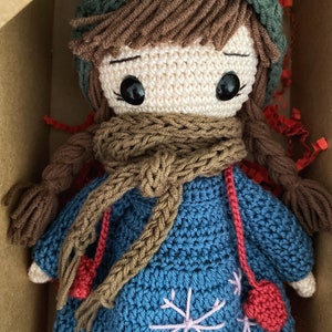Crochet Doll, Handmade toys, Gift for daughter, Birthday gift for girl, Crochet handmade princess, Doll with accessories, Handmade doll