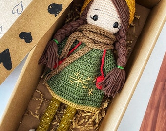Handmade Gift for kids, Crochet Doll for Sale, Doll for girls, gift for her, Doll with clothes, for daughter, 1st birthday gift, Knit Doll,