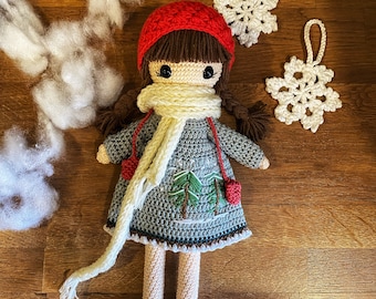 Amigurumi Doll, Merry christmass doll, Handmade Doll, Amigurumi Toys, Handmade Toys, Christmas the chrochet doll, Christmas gift for girls