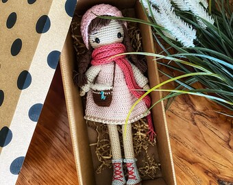 Handmade Gift for kids, Crochet Doll for Sale, Doll for girls, gift for her, Doll with clothes, for daughter, Knit Doll, doll with dress